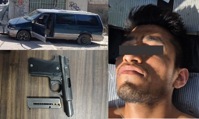 Balacera y persecución de película: caen presuntos roba autos tras enfrentarse a policías en Puebla