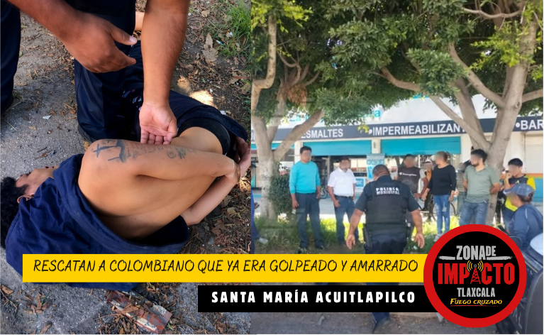 ¡CASI LO LINCHAN! VECINOS ATAN Y GOLPEAN A COLOMBIANO TRAS SORPRENDERLO EN UN PREDIO DE ACUITLAPILCO