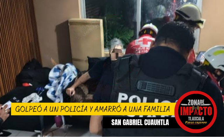 ¡COMANDO ARMADO SEMBRÓ EL TERROR EN SAN GABRIEL CUAUHTLA! GOLPEÓ A UN POLICÍA Y AMARRÓ A UNA FAMILIA